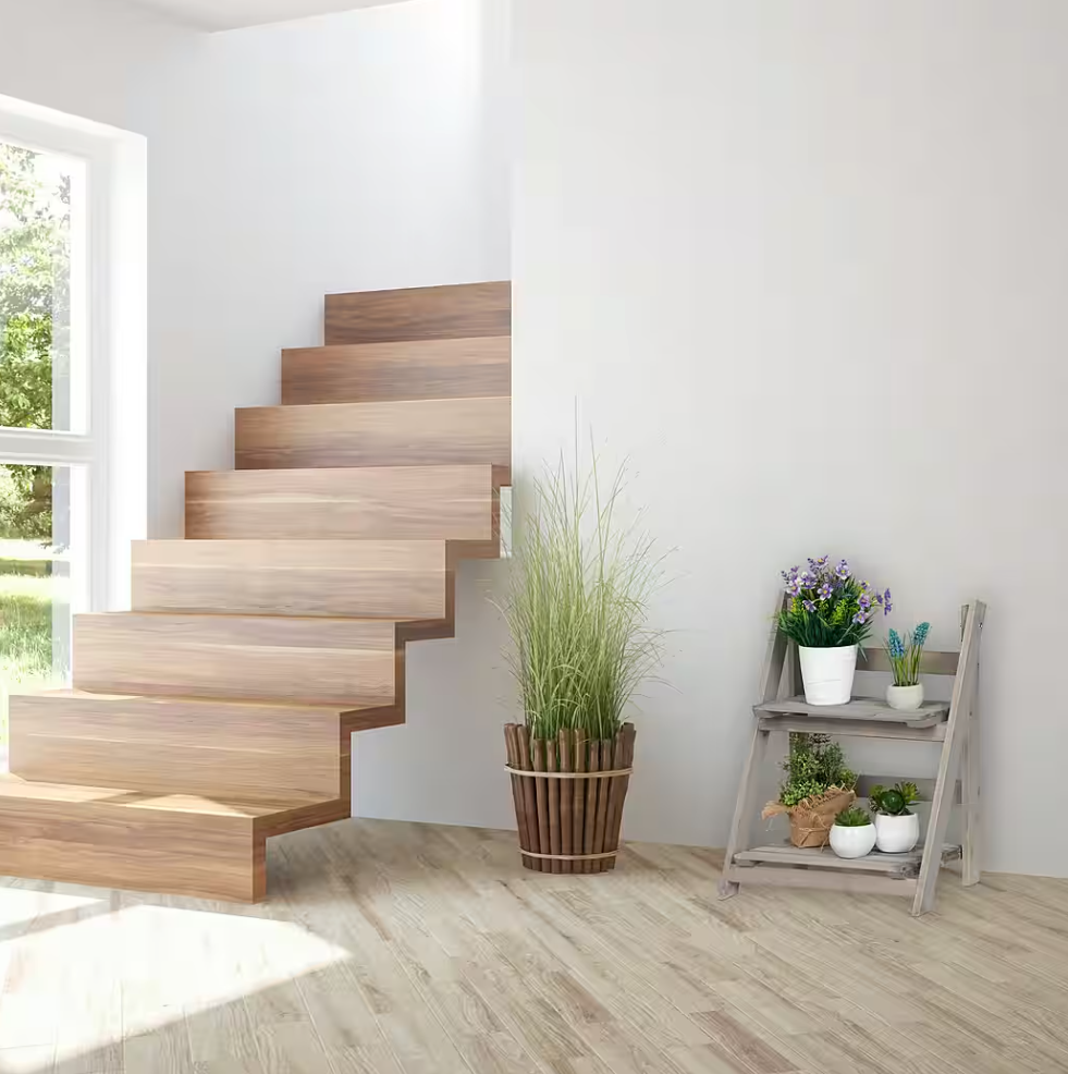 Relaxdays Blumentreppe, 2-stufig, Blumenleiter Holz