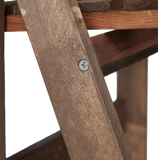 Blumentreppe Holz 2 Etagen klappbar | Pflanzenregal Leiter braun | 41x51,5 cm | Innen & Außen