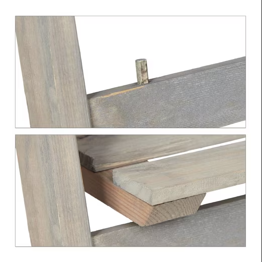 Relaxdays Blumentreppe, 2-stufig, Blumenleiter Holz